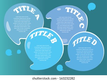 Water droplets layout with area for text
