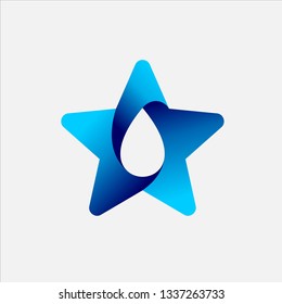 Water Droplets Logo