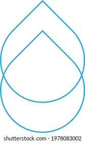 Water droplets logo design vector stock