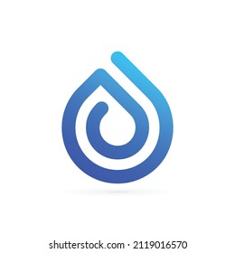 water droplets logo, monogram water logo
