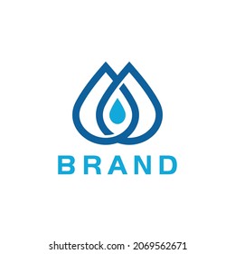 Water droplets logo ready to use.