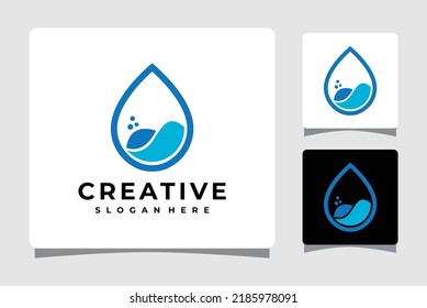 Water Droplets Logo Template Design Inspiration
