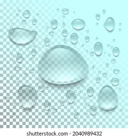 water droplets on a translucent background.