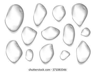 water droplets on a transparent background