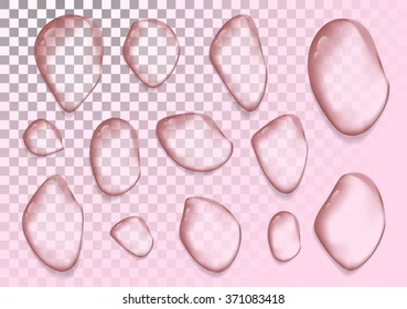 water droplets on a transparent background