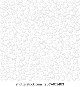 Water droplets on white background graphic illustration.