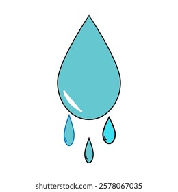 water droplets silhouette icon design template	