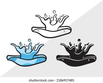 SVG-gedruckte Vektorgrafik mit Wassertropfen