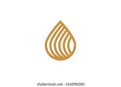 water droplets Symbol Monoline Logo
