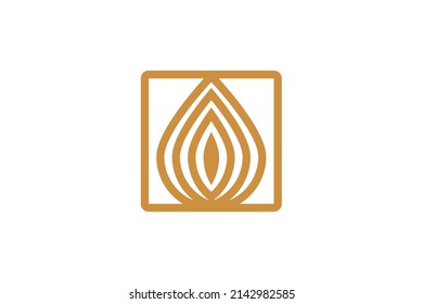 water droplets Symbol Monoline Logo