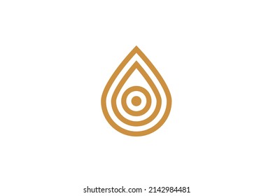 water droplets Symbol Monoline Logo