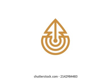 water droplets Symbol Monoline Logo
