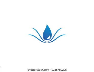 water droplets vector symbol logo