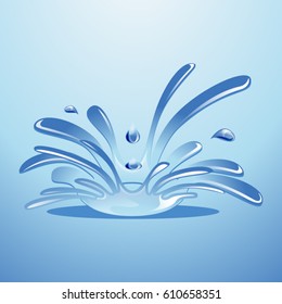 Water droplets which are scatter.Vector format. /Water splashes vector element.