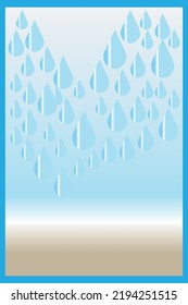 WASSERTROPFENDER WALLPAPIERHINTERGRUND. GRADATIONSBLAU WEISSER SKIEL