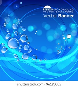 Water drops background. All elements and textures are individual objects. Vector illustration scale to any size; eps 10;