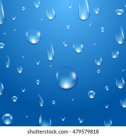 Water drops background. Fresh aqua or healthy natural concept.