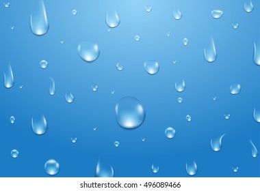 Water drops background. Fresh aqua or healthy natural concept.