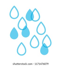 Water Drops background. Rain Vector illustration