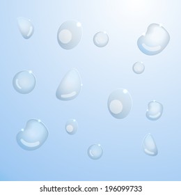 Water drops background. Vector