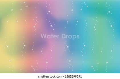 Water drops background. Vector illustration.