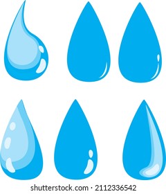 
water drops blue different waterfall spray