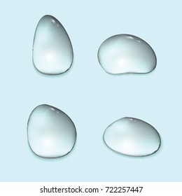 Water drops in blue - shapes