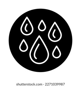 Water drops color line icon.  Liquid flow. Natural resource