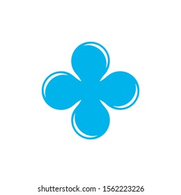 water drops connected simple logo vector