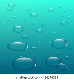 water drops in deep sea