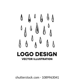 water drops doodle icon