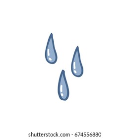 water drops doodle icon