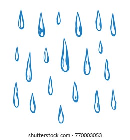 water drops doodle icon