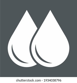Water drops  droplet raindrops icon illustration cut