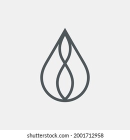 Water drops  droplet raindrops icon illustration cut
