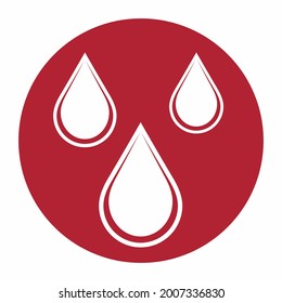 Wassertropfen Droplet-Regentropfen Symbol-Schnitt