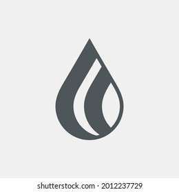 Water drops  droplet raindrops icon illustration cut