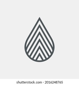 Water drops  droplet raindrops icon illustration cut