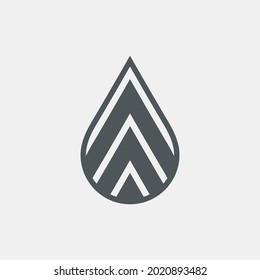 Water drops  droplet raindrops icon illustration cut
