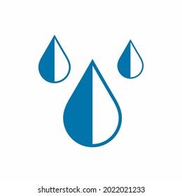 Water drops  droplet raindrops icon quality vector illustration cut	