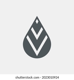 Water drops  droplet raindrops icon illustration cut