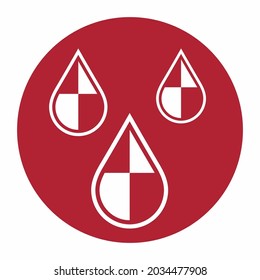 El agua baja gotas de lluvia gotas de gota en la ilustración del icono