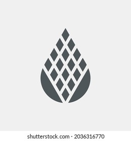 Water drops  droplet raindrops icon illustration cut