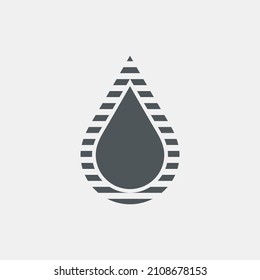 Water drops  droplet raindrops icon illustration cut