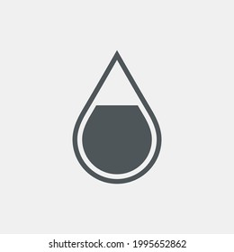 Water drops  droplet raindrops Yin-yang icon quality vector illustration cut	