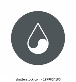 Water drops  droplet raindrops Yin-yang icon quality vector illustration cut	