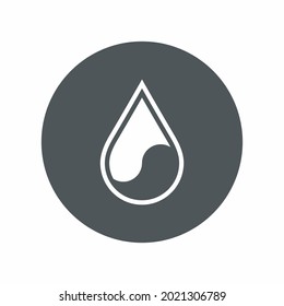 Water drops  droplet raindrops Yin-yang icon quality vector illustration cut	