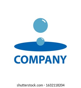 water drops fall into the pond, for a company logo or symbol