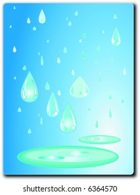Las gotas de agua caen y los pantanos