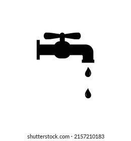water drops from faucet icon illustration design